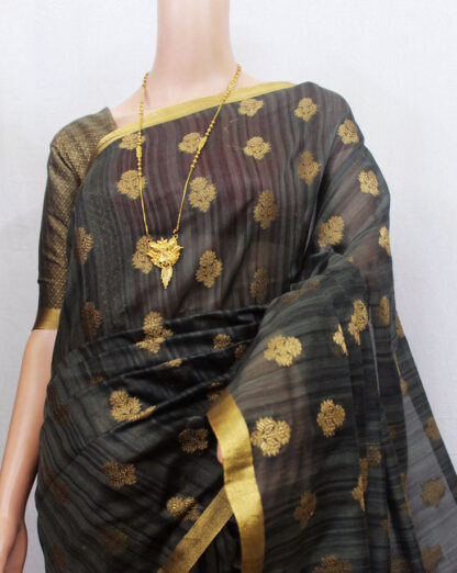 grey banarasi saree, banarasi silk saree, banarasi saree