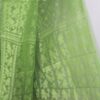 Pea green soft self jamdani saree