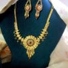 22K Gold Plated Copper minakari bridal necklace set