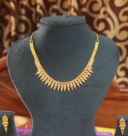 chatai gold plated bridal necklace set