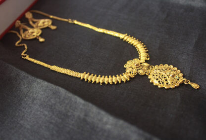 22K Gold Plated Copper minakari bridal necklace set