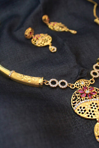 Gold-Plated Hasuli Necklace Set