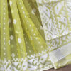 lime-yellow soft dhakai jamdani saree