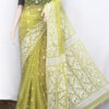 lime-yellow soft dhakai jamdani saree