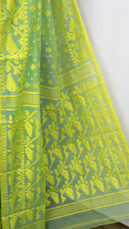 Green-Yellow Soft Jamdani (TD0709) - Image 2