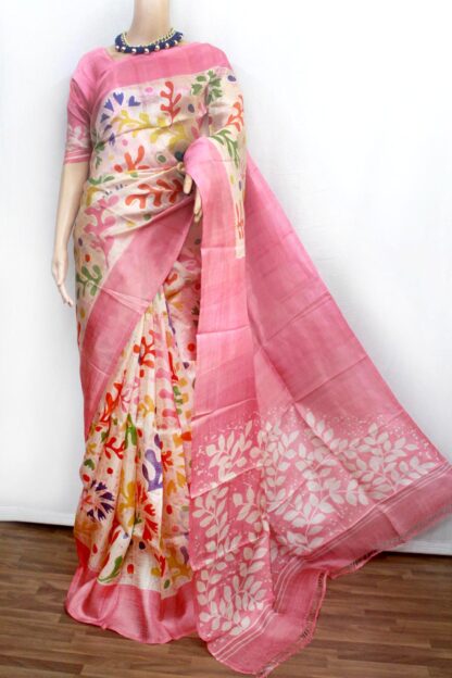 off white crack hand batik pure silk