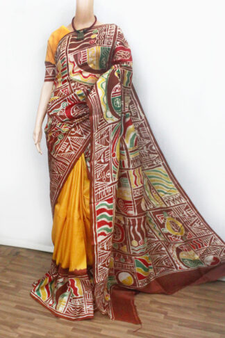 hand batik pure silk saree