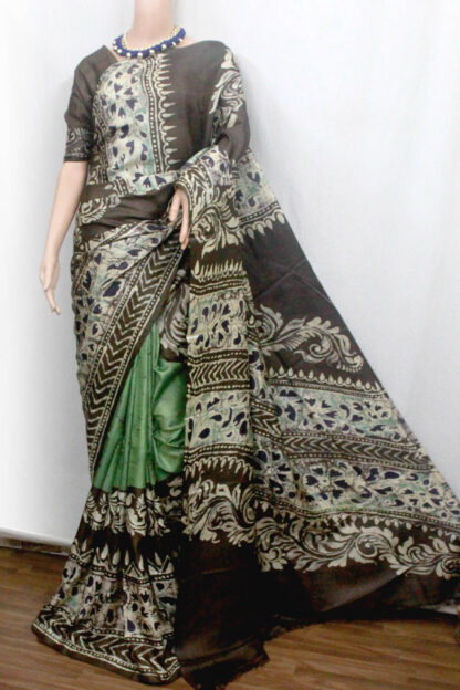 hand batik tussar saree
