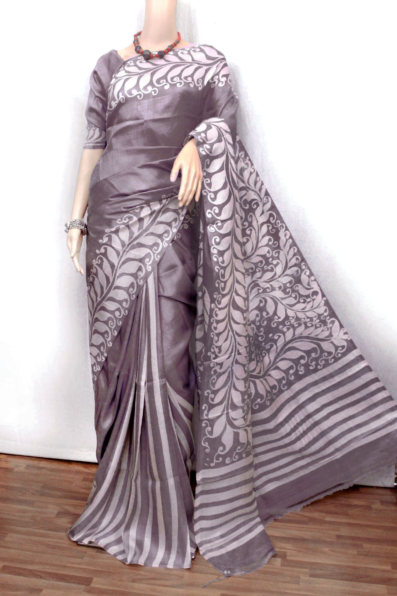 Alpana hand batik pure silk saree